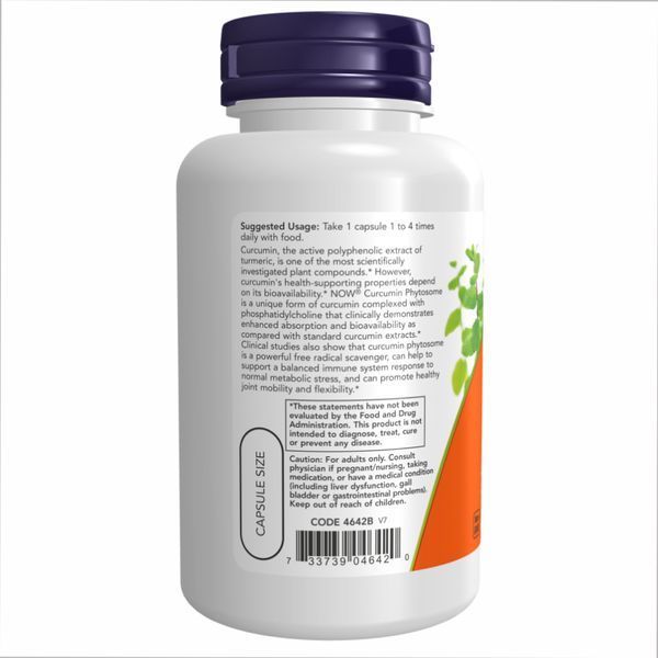 Куркумін фітосома, Turmeric Curcumin Phytosome 500mg - 60 vcaps 2022-10-2316 фото