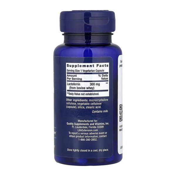 Лактоферин, Lactoferrin Caps - 60 vcaps 2023-10-6814 фото