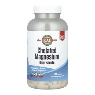 Магній Бісгліцинат, Chelated Magnesium Bisglycinate - 180 tabs 2023-10-7013 фото