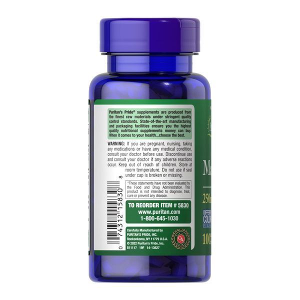 Магній, Magnesium 250mg - 200 caps 2022-10-2882 фото