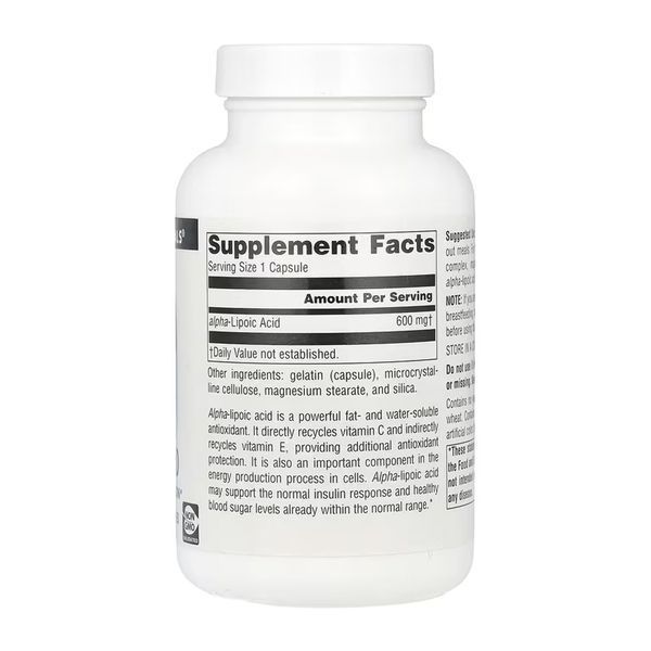 Альфа-липоевая кислота, Alpha Lipoic Acid 600 mg - 120 caps 2023-10-6153 фото
