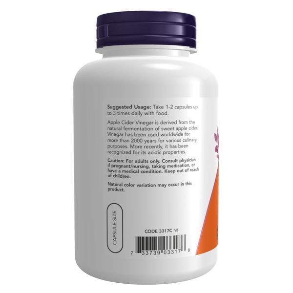 Яблучний оцет, Apple Cider Vinegar 450 mg - 180 vcaps 2022-10-0700 фото