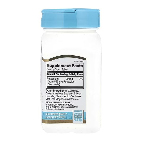 Калий Глюконат, Potassium Gluconate 595 mg - 110 tabs 2023-10-7101 фото