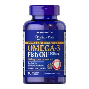 Омега-3, Double Strength Omega-3 Fish Oil 1200mg/600mg Omega-3 - 90 sgels 2022-10-1749 фото