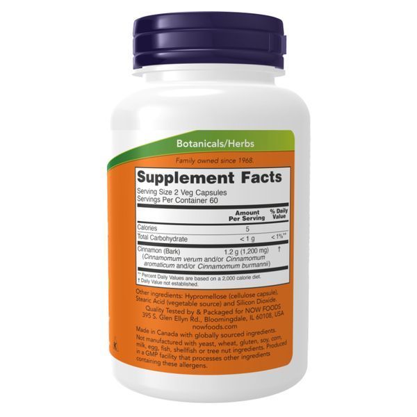 Кора кориці, Cinnamon Bark 600mg - 120 vcaps 2022-10-2639 фото