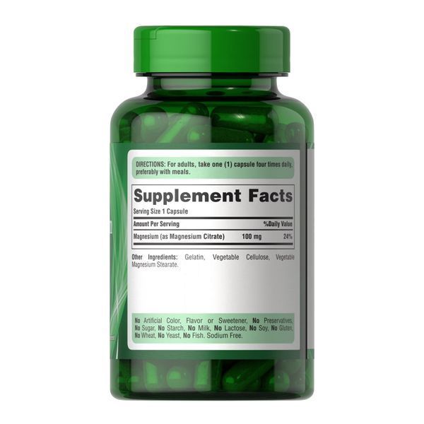 Магній Цитрат, Magnesium Citrate 100 mg - 100 caps 2022-10-2883 фото