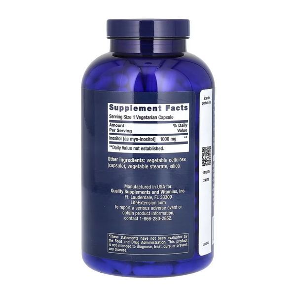 Інозитол, Inositol 1000mg - 360 vcaps 2023-10-4280 фото