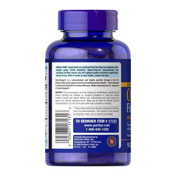 Омега-3, Double Strength Omega-3 Fish Oil 1200mg/600mg Omega-3 - 90 sgels 2022-10-1749 фото