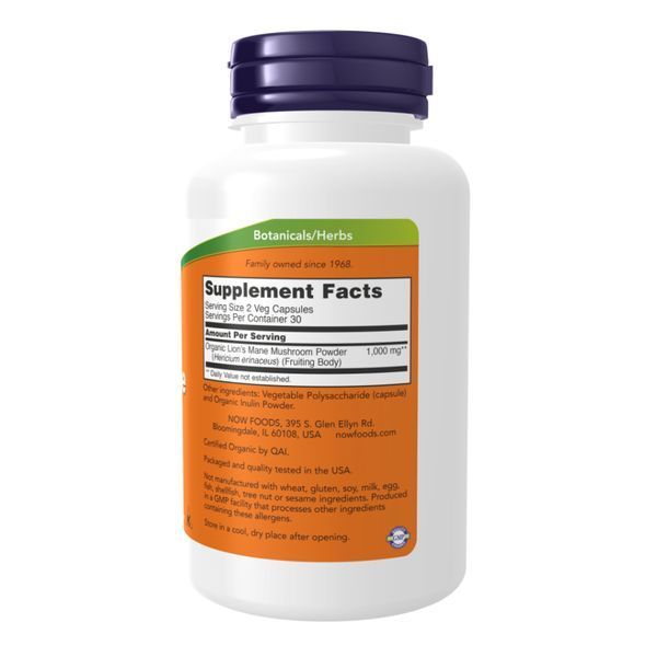 Їжовик гребінчастий, Lion's Mane 500mg - 60 vcaps 2023-10-2089 фото