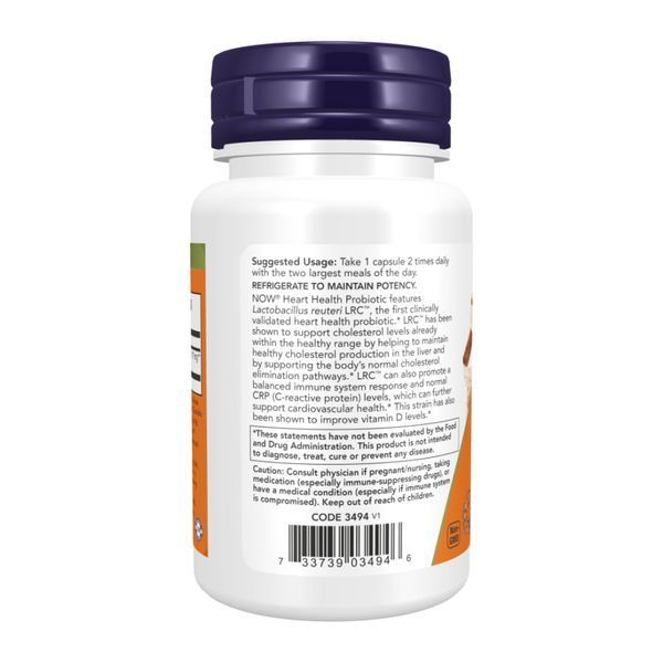 Пробиотик для здоровья сердца, Clinical Heart Health Probiotic - 60 vcaps 2023-10-2826 фото