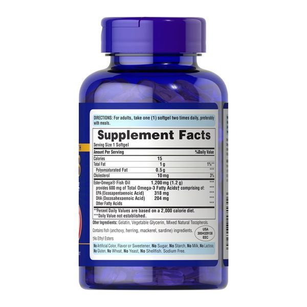 Омега-3, Double Strength Omega-3 Fish Oil 1200mg/600mg Omega-3 - 90 sgels 2022-10-1749 фото