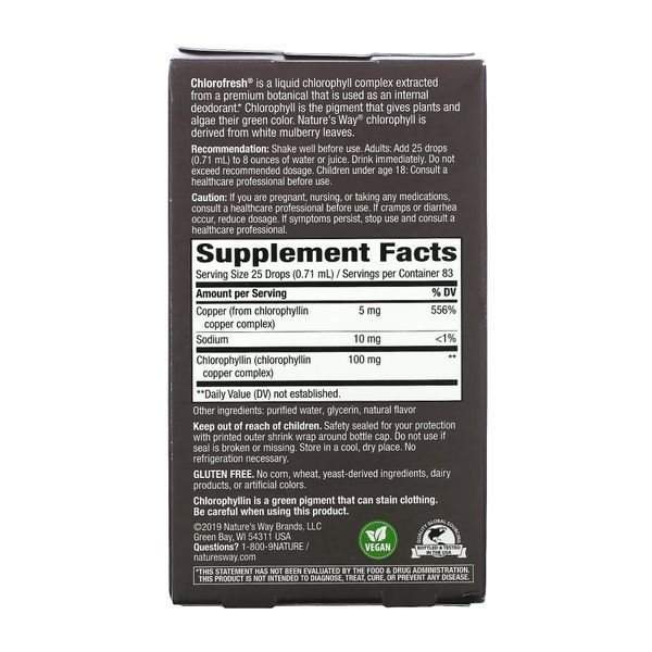 Хлорофіл в краплях, Chlorofresh&reg; Mint 40X Liquid - 59 ml 2023-10-3874 фото
