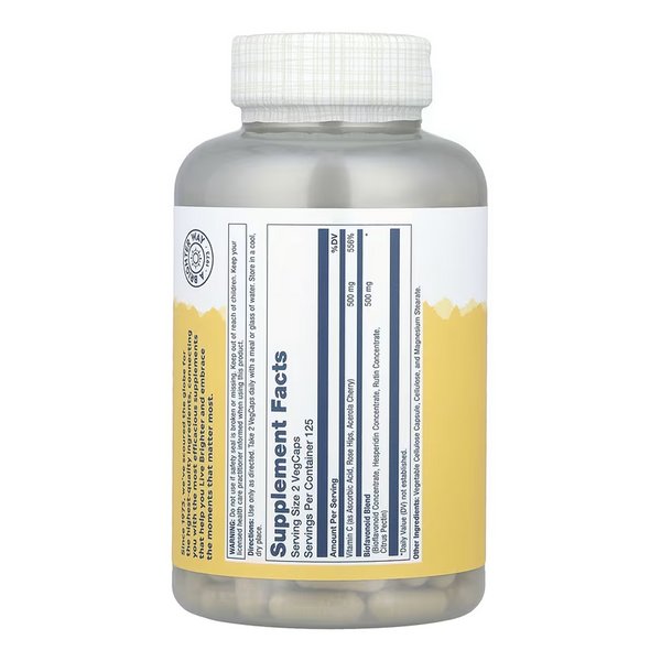 Витамин C и Биофлавоноиды Solaray (Vitamin C & Bioflavonoids 1:1) - 250 вегетарианских капсул. (До 09.26) 2023-10-7771 фото