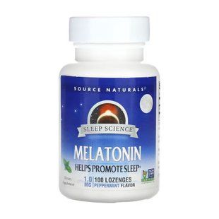 Мелатонин, Sleep Science&reg; Melatonin 1mg Peppermint - 100 lozenges 2023-10-4336 фото
