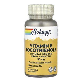 Витамин Е Токотриенолы из Аннатто Solaray (Vitamin E Tocotrienols, Annatto) &ndash; 60 мягких капсул. (До 10.26) 2024-11-0001 фото