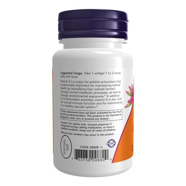Вітамін Е з змішаними токоферолами, E-200 Mixed Tocopherols - 100 sgels 2022-10-0667 фото