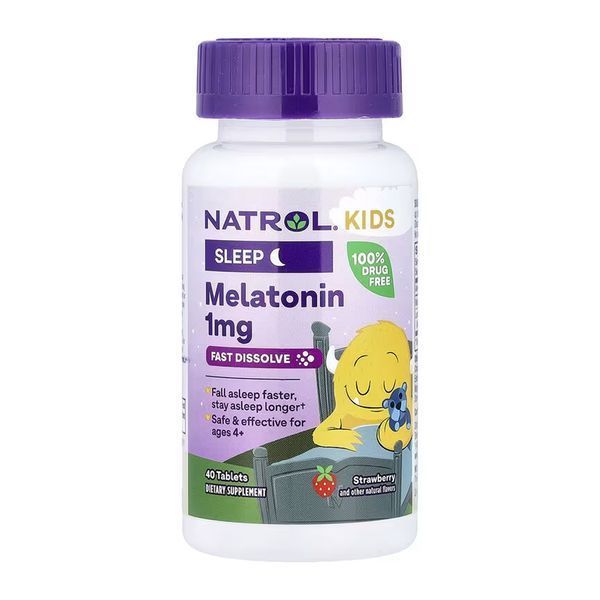 Kids Melatonin 1mg - 40 tabs 2023-10-6213 фото