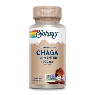 Гриб Чага, Fermented Chaga Mushroom 1000mg - 60 vcaps 2023-10-2144 фото