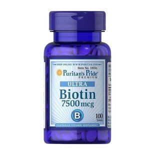 Biotin 7500 mcg - 100 tab 100-60-5052129-20 фото
