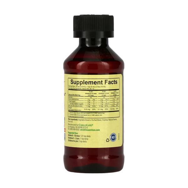 Жидкий цинк, Zinc Plus Liquid - 118ml Natural Mango Strawberry 2023-10-3720 фото