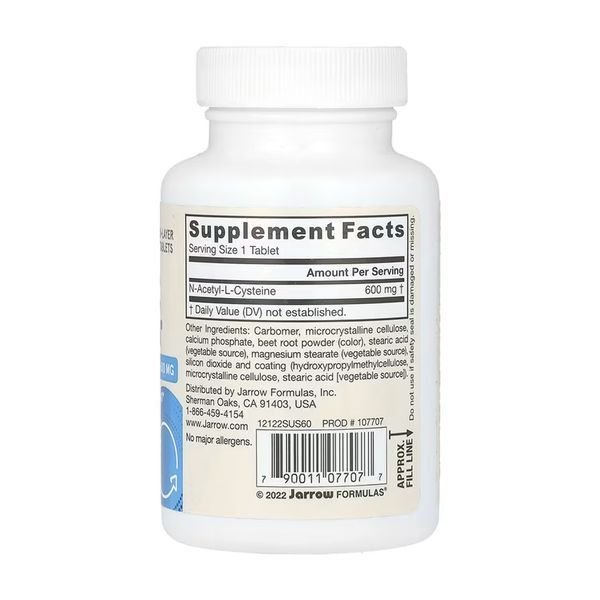 N-Ацетил-L-Цистеин, NAC Sustain 600mg - 60 tabs 2023-10-5567 фото