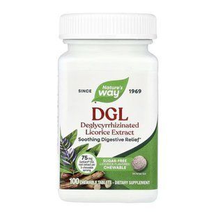 Деглициризиновая сладкая, DGL (Sugar Free) - 100 tabs 2023-10-6852 фото