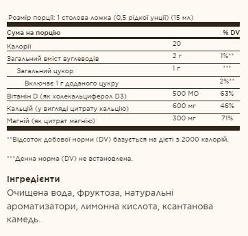 Кальций Магний Цитрат и Витамин Д3, Liquid Calcium Magnesium Citrate with Vitamin D3 - 16 oz Natural Strawberry 2022-10-1986 фото