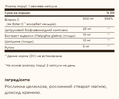 Витамин С, Ester-C&reg; Plus 500 mg Vitamin C - 250 vcaps 2022-10-2985 фото