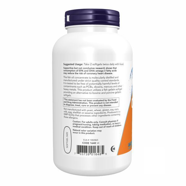 Омега 3, Omega-3 1000mg 180/120 Fish Gelatin - 200 sgels 2022-10-0051 фото
