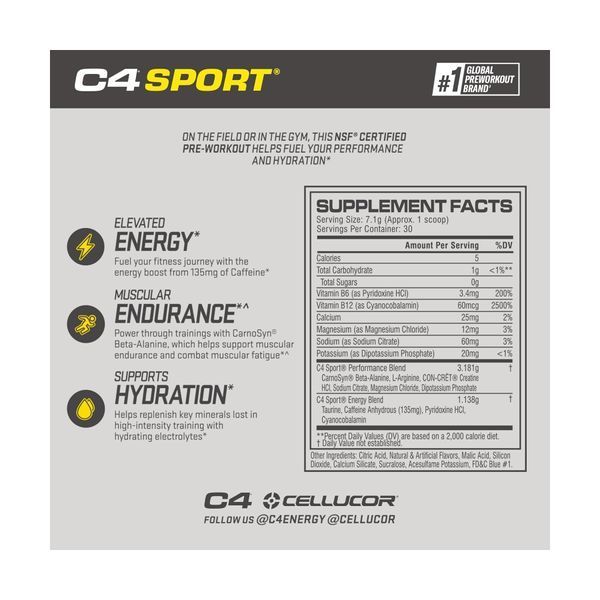 C4 Pre Workout - 213g Blue Raspberry 2023-10-4779 фото