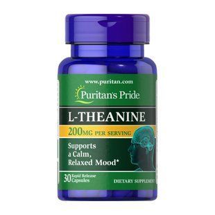 L-Теанін, L-Theanine 200 mg - 30 caps 2023-10-2520 фото