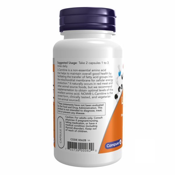 Л Карнітин, L-Carnitine 250mg - 60 vcaps 2022-10-1398 фото