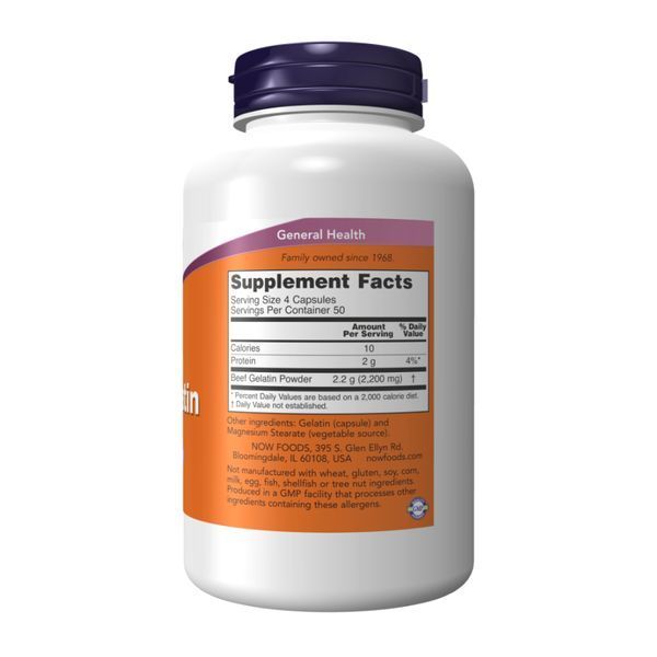 Говяжий желатин, Beef Gelatin 550 mg - 200 caps 2023-10-2513 фото