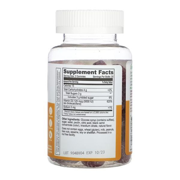 Vitamin D 5,000 IU Adult - 60 gummies 2023-10-7302 фото