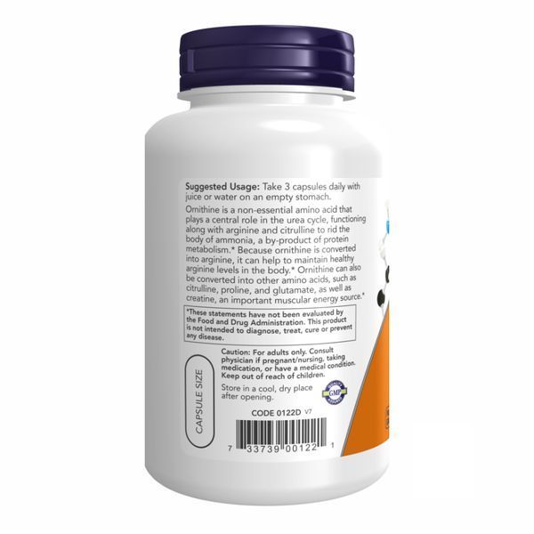 Л-Орнітин, ORNITHINE 500mg - 120 vcaps 2022-09-1171 фото
