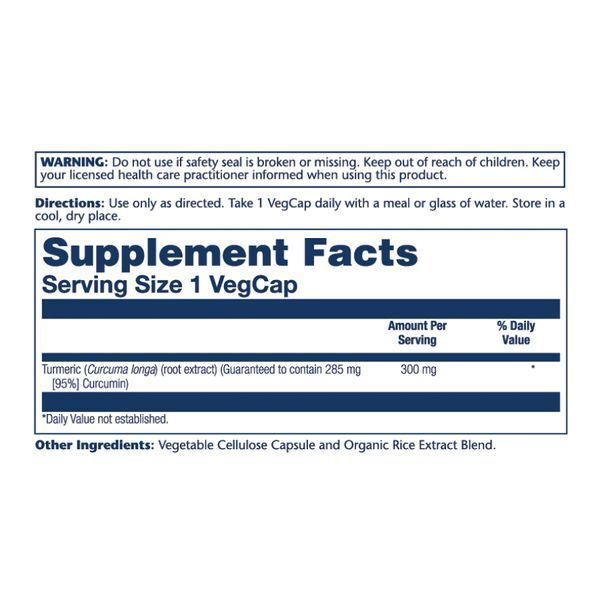 Куркума, Turmeric Root Extract 300мг - 60 vcaps 2022-10-1784 фото