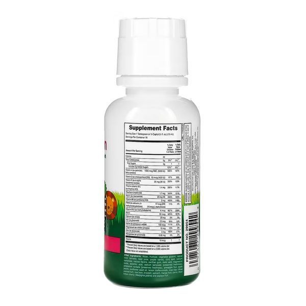 Дитячі мультивітаміни, Animal Parade Multivitamin Liquid - 236.56 ml Tropical Berry 2023-10-6473 фото