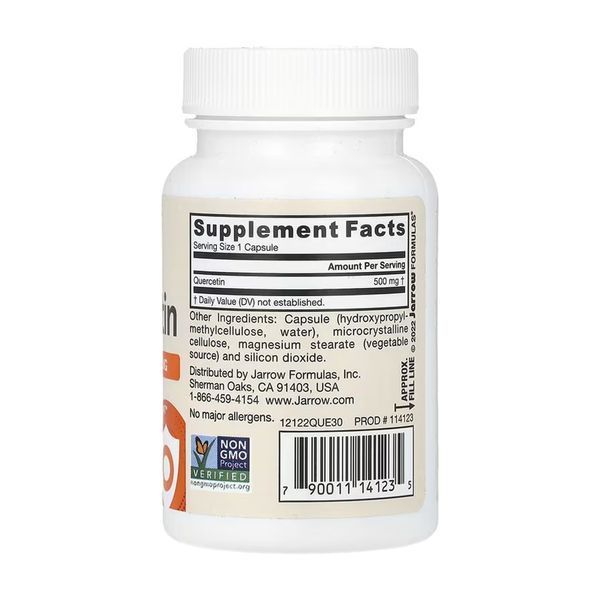 Кверцетин, Quercetin 500mg - 30 vcaps 2023-10-5571 фото