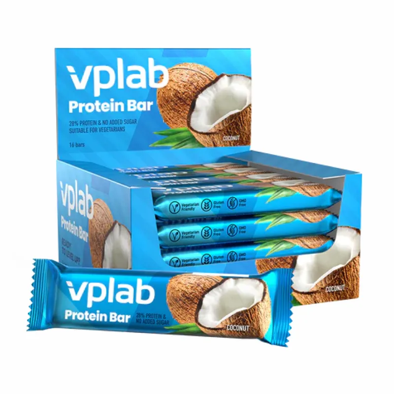 Протеїнові батончики, Protein Bar - 16x45g Coconut