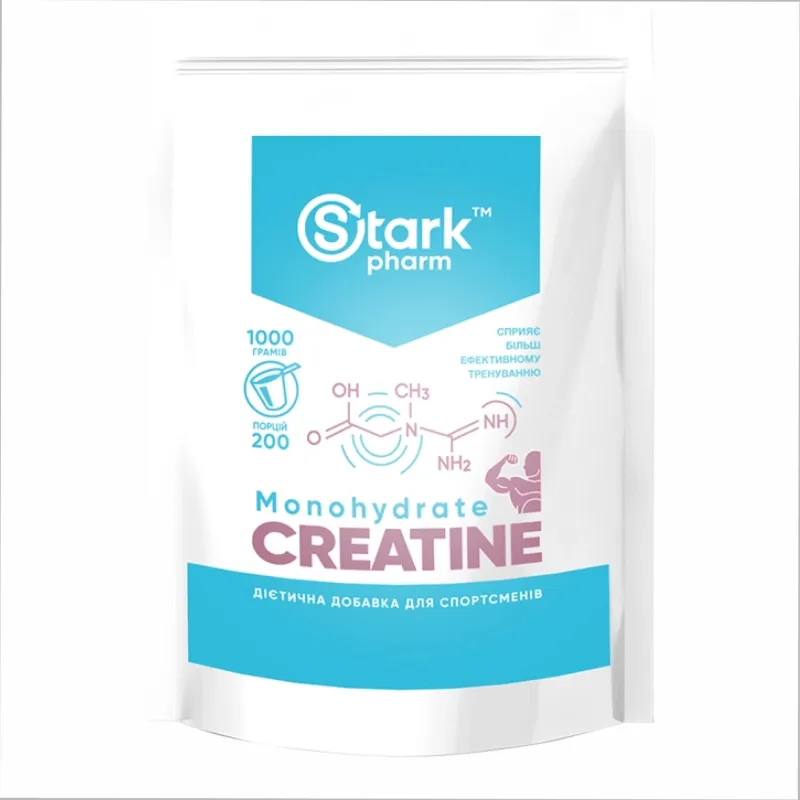 Креатин Stark Pharm – 1000 г, для силы и тренировок.