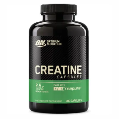 Креатин Optimum Nutrition (Capsules 2500 CreaPure) — 200 капсул, для сили та тренувань