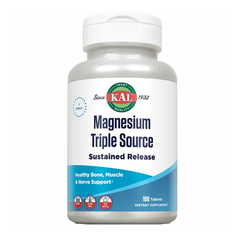 Комплекс магния с Б6, Magnesium Sustained Release Triple Source 500mg - 100 tabs