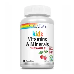 Десткие витамины и минералы, Kids Vitamins & Minerals - 60 chewables Black Cherry