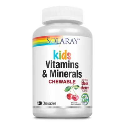 Дитячі вітаміни та мінерали, Kids Vitamins & Minerals - 120 chewables Black Cherry