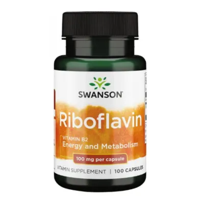 Рибофлавин витамин В2, Riboflavin Vitamin B-2 100mg - 100caps