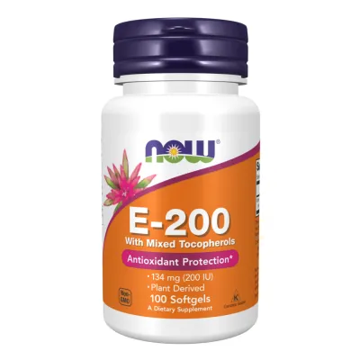 Витамин Е со смешанными токоферолами , E-200 Mixed Tocopherols - 100 sgels