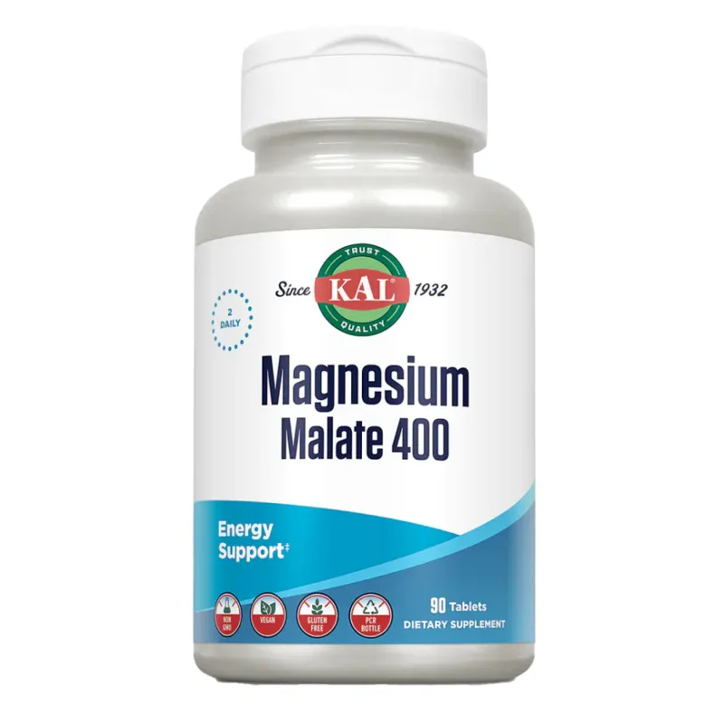 Магний Малат, Magnesium Malate 400mg - 90 tabs