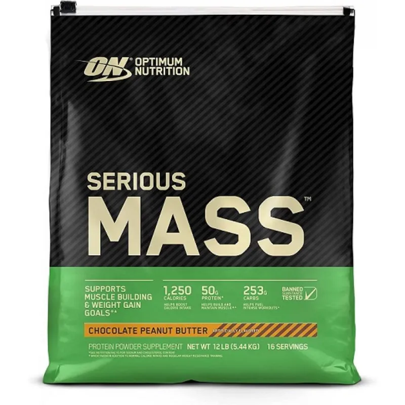 Гейнер Optimum Nutrition (Serious Mass) - 5450 г, банан