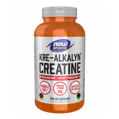 Креатин 750 мг Now Foods (Kre-Alkalyn(R)) — 120 капсул, для сили та тренувань