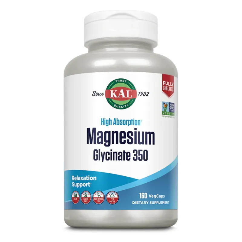Магний глицинат, Magnesium Bisglycinate 350 - 160 veg caps